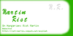 martin rist business card